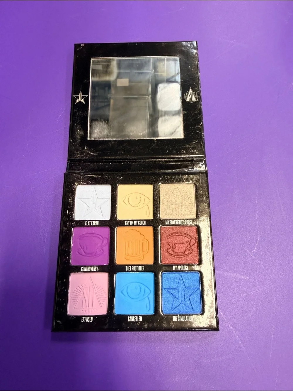 Jeffree Star Mini Controversy Eyeshadow Palette - Black Holographic